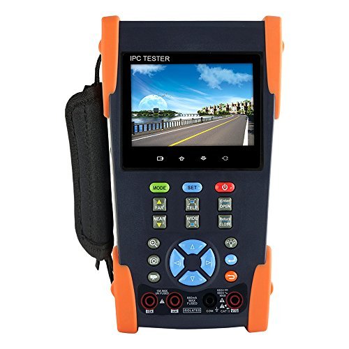 SainSonic CT-210M IP Camera Tester CCTV Tester Monitor with Wi-Fi, 4.3 Inch Touch Screen 800 x 480, Support ONVIF POE Output, PTZ Controller HDMI, Built-in Digital Multimeter IPC-4300M