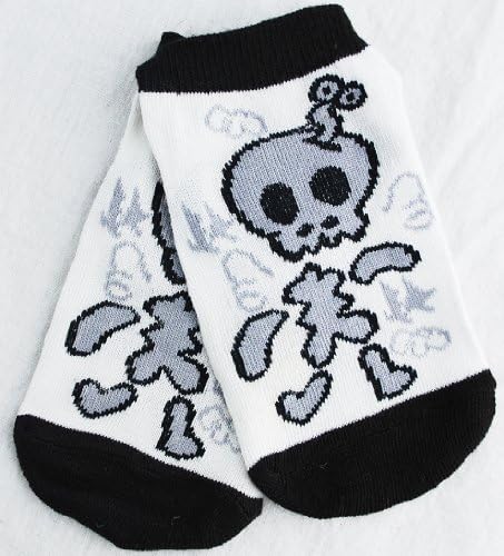 Adorably Cute Skull Cartoon Character Socks (4-6) - 1 Pair