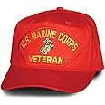 USMC Marine Corps Veteran Red Ball Cap