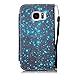 Galaxy S7 Case, Firefish [Card Slots] [Kickstand] Flip Folio Wallet Case Synthetic Leather Shell Scratch Resistant Protective Cover for Samsung Galaxy S7-Starry