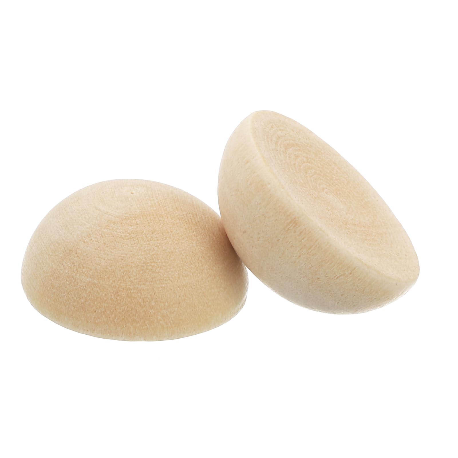 METALLIXITY Half Wooden Beads (15mm/0.59 Inch) 150Pcs, Unfinished Natural Round Wood Hemisphere Balls Ornaments - for DIY Project Crafts Home Decor
