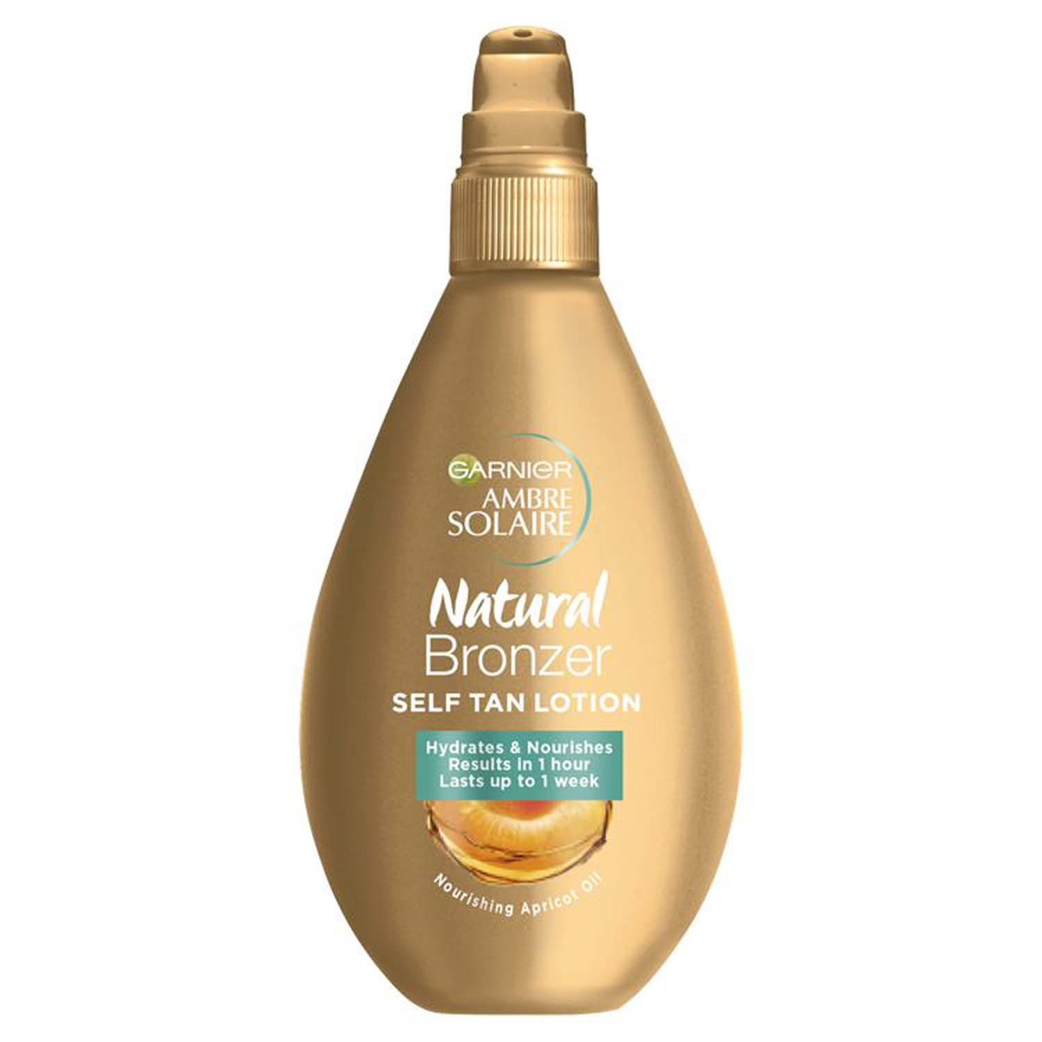 Garnier Ambre Solaire Natural Bronzer Easy Self Tan Lotion 150ml, Natural & Streak-Free Fake Tan, Hydrates & Nourishes Skin With Nourishing Apricot Oil, Lasts Upto 1 week, Vegan Formula