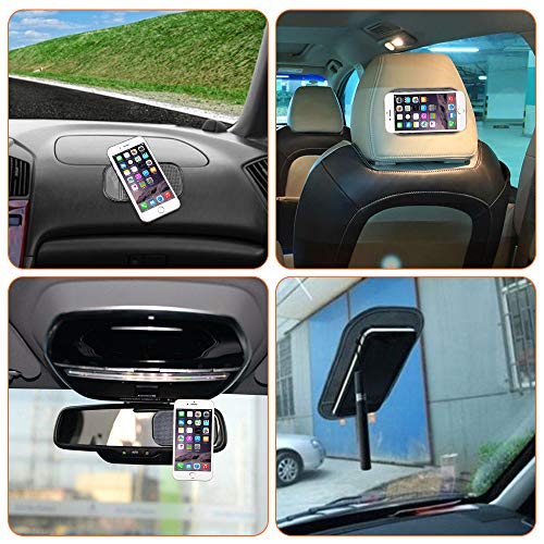 Qoosea Anti-Slip Car Dash Pad [3 Pack], Heat Resistant Non-Slip Slide Sticky Gel Pads Dashboard Radar Detector Grip Mount Holder Mat for Cell Phones Speakers Sunglasses Perfume - Thumbnail 4