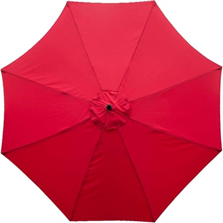 Amazon Com Sunnyglade 9ft Patio Umbrella Replacement Canopy Market Umbrella Top Fit Outdoor Umbrella Canopy Red Garden Outdoor