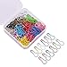 BENECREAT 360PCS 12 Colors Bulb Pins Gourd Safety Pins Metal Calabash Pins with Storage Box for DIY Craft Making and Clothing, Knitting Stitch Marker