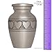 Silver Hearts Mini Keepsake Urn • Miniature Funeral Cremation Urn fits Small Amount of Ashes • Corazones Model • 3 inches Tall