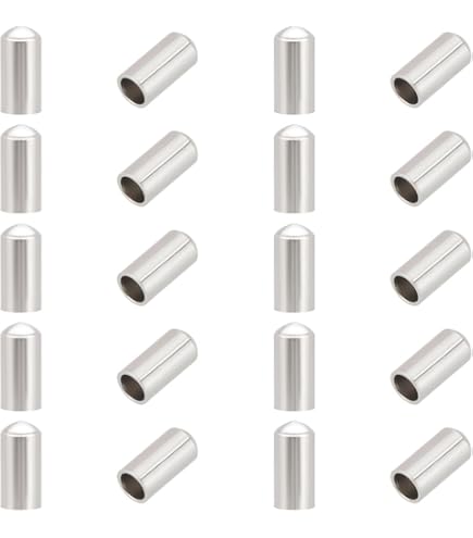 UNICRAFTALE 2 Colors About 40pcs Stainless Steel Cord Ends Column