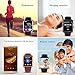 Luxsure Bluetooth 4.0 Smart Watch Waterproof Wrist Watch Phone with Camera Touch Screen and PU Leather Strap Band Smartwatch for IOS iPhone 6 6 plus Samsung Android Smartphones(Black)