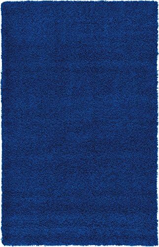 Affinity Home Collection PYL5X8SHAG-NVY Soft Luxurious Plush Shag Rug, 5' x 8', Navy