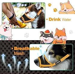 Dog Muzzle, Soft Nylon Muzzle for Small Medium