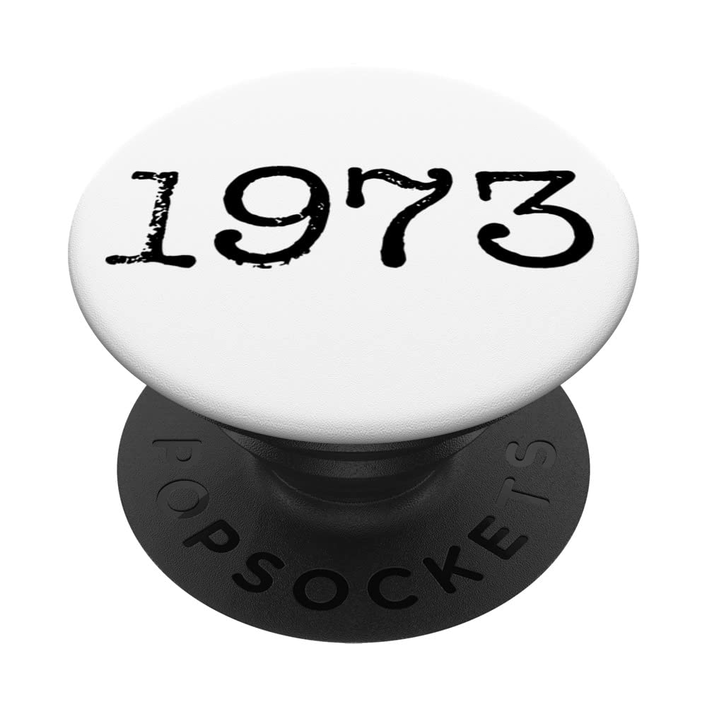 1973 Old Typewriter Black Color Font Text Vintage PopSockets Swappable PopGrip