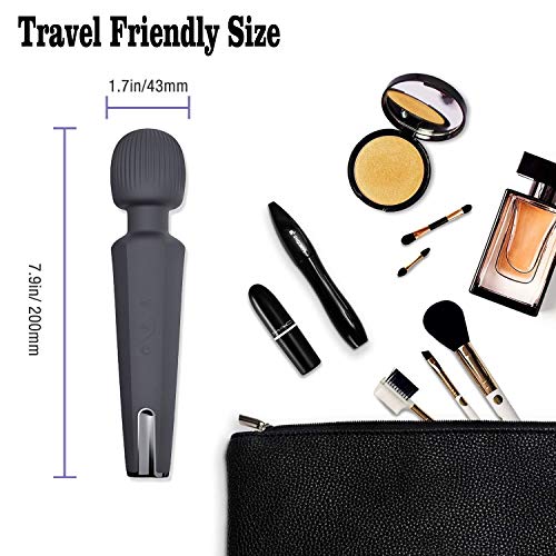 Wand Massager Cordless Electric Handheld Portable Waterproof Viberate Massager 20 Vibration Patterns Relaxation Massage for Neck Shoulder Back Body Massage, Sports Recovery Therapeutic Muscle