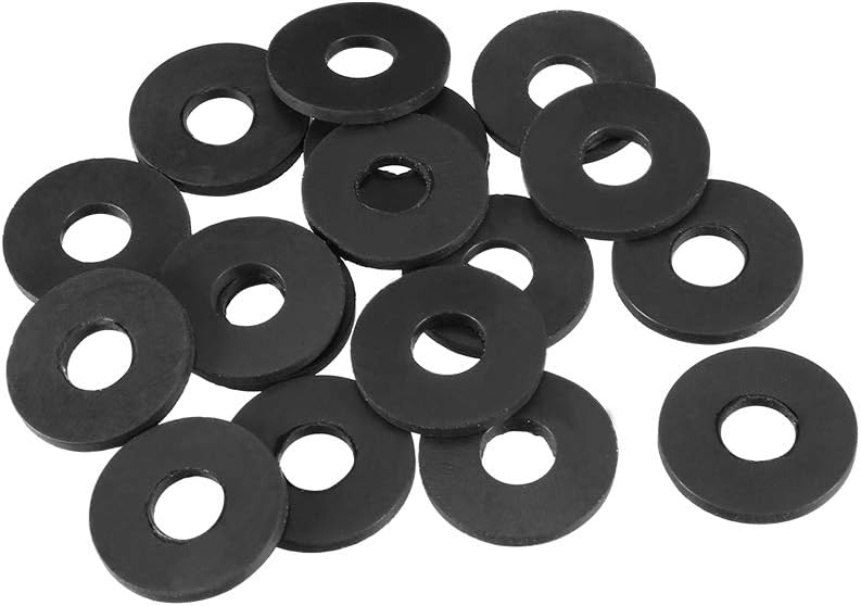 sourcingmap Rubber Flat Washers 16mm OD 6mm ID 1.5mm Thickness for Faucet Pipe Water Hose Pack of 20, 16mmx6mmx1.5mm