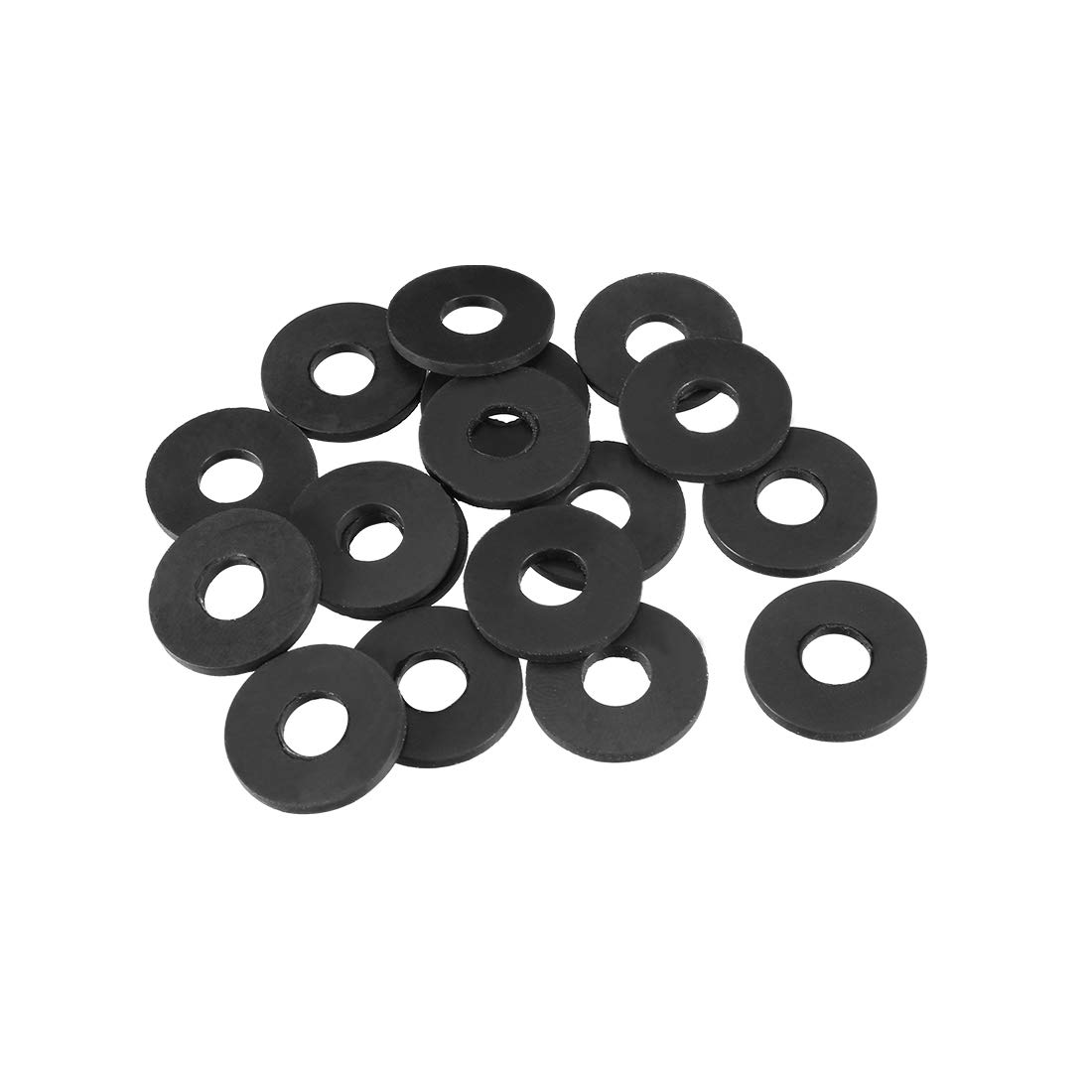 sourcingmap Rubber Flat Washers 16mm OD 6mm ID 1.5mm Thickness for Faucet Pipe Water Hose, Pack of 20