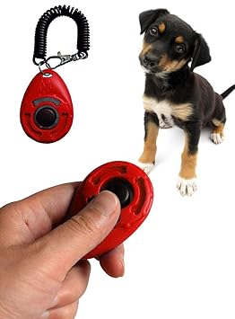 PSK Pet Training Clicker with Wrist Strap and Strap Hook for Dog/Cat/Kitten/Puppy/Bird (Red)