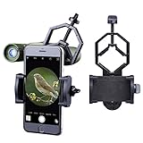 Universal Cell Phone Adapter Mount - Goodes Telescope Phone Adapter Compatible with Binocular Monocular Microscope Spotting Scope Mount for iPhone and SmartPhones