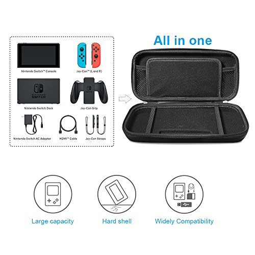 Nintendo Switch Case, X-DRAGON Protective Hard Travel Carry Shell Pouch Portable Case for Nintendo Switch Console & Accessories