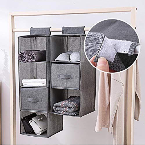 Blue Stones Household Creative Hanging Organizer Drawer Box Holder Cloth Underwear Bra Women Towels Storage Supplies Wardrobe Closet Case - Thumbnail 5