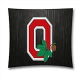 Popular NCAA Pillow/Monogrammed Ohio State Buckeyes Throw Pillow/Custom Housewares/Great Gift/Housewarming Gift/Personalized Throw Cotton Liene Pillow/Cover Size 18x18Inch