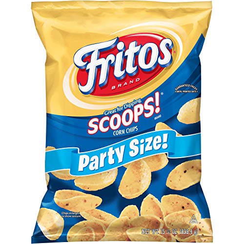 Fritolay Fritos Scoops! Original Corn Chips, Party Size!, 15.5 Ounce