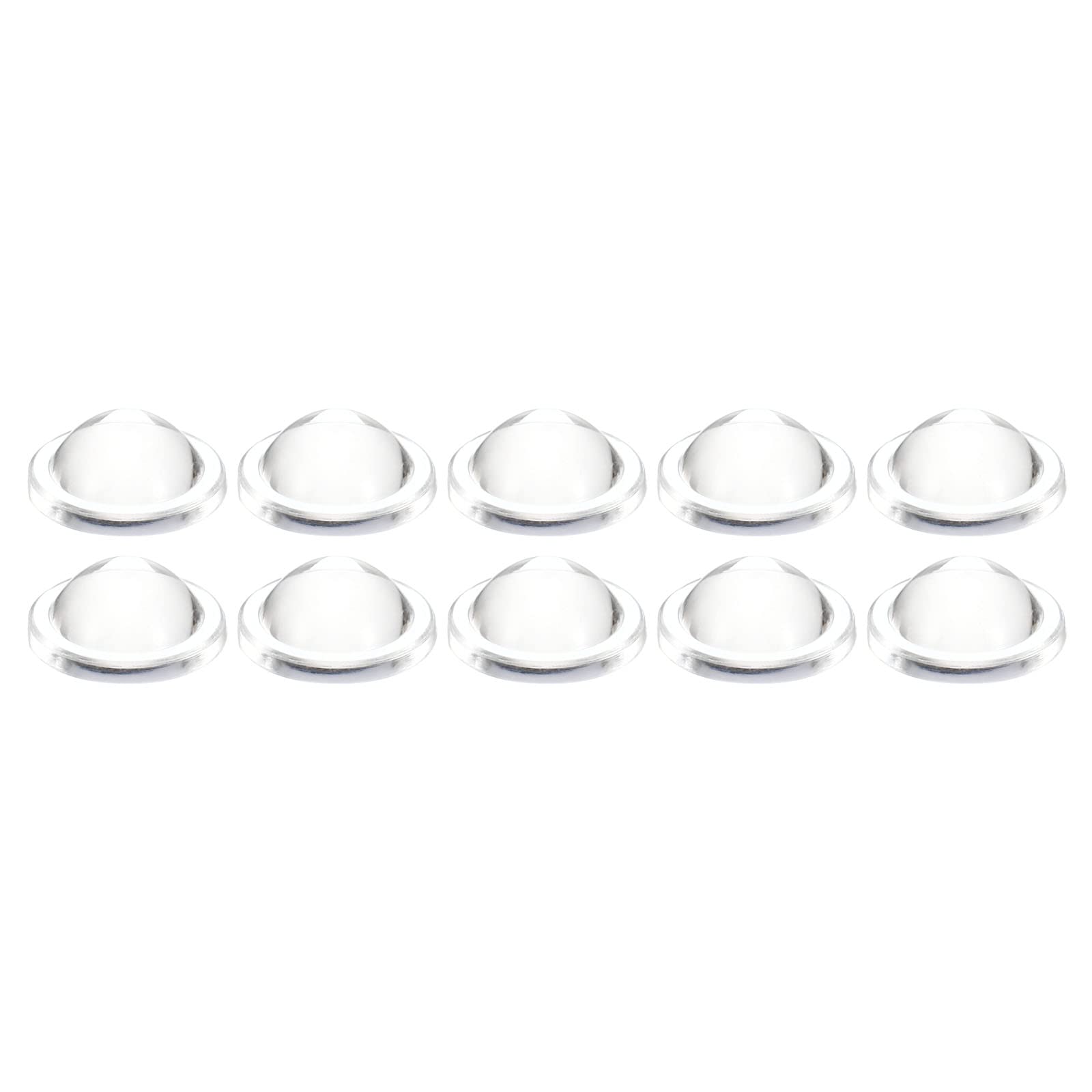 PATIKIL Diameter 10.3mm Height 4.2mm Flat Convex Lens, 10 Pcs Acrylic LED Optical Convex Condenser Lens for LED Flashlight Bike Head Lamp, Transparent