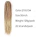 Alileader Ombre Box Braids Crochet Hair 30 Inch 6 Packs/Lot 132 Strands 1cm in Diameter 3X Synthetic Braiding Hair Extensions Crochet Braids Hair (#27/613)