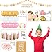 EPIQUEONE 62 Pc Party Supplies Kit - Pink and Gold Party Supplies - Elegant Party Decorations Birthday & Engagement Party Decorations & Unicorn Party Supplies Kit- Includes Balloons, Pom Pom, Lanterns