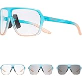 KAPVOE Photochromic Cycling Glasses for Men Women Sports Sunglasses MTB Biking Sunglasses UV Protection K64