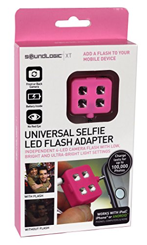 SoundLogic XT Universal 4-LED Selfie Flash Light Adapter - Pink
