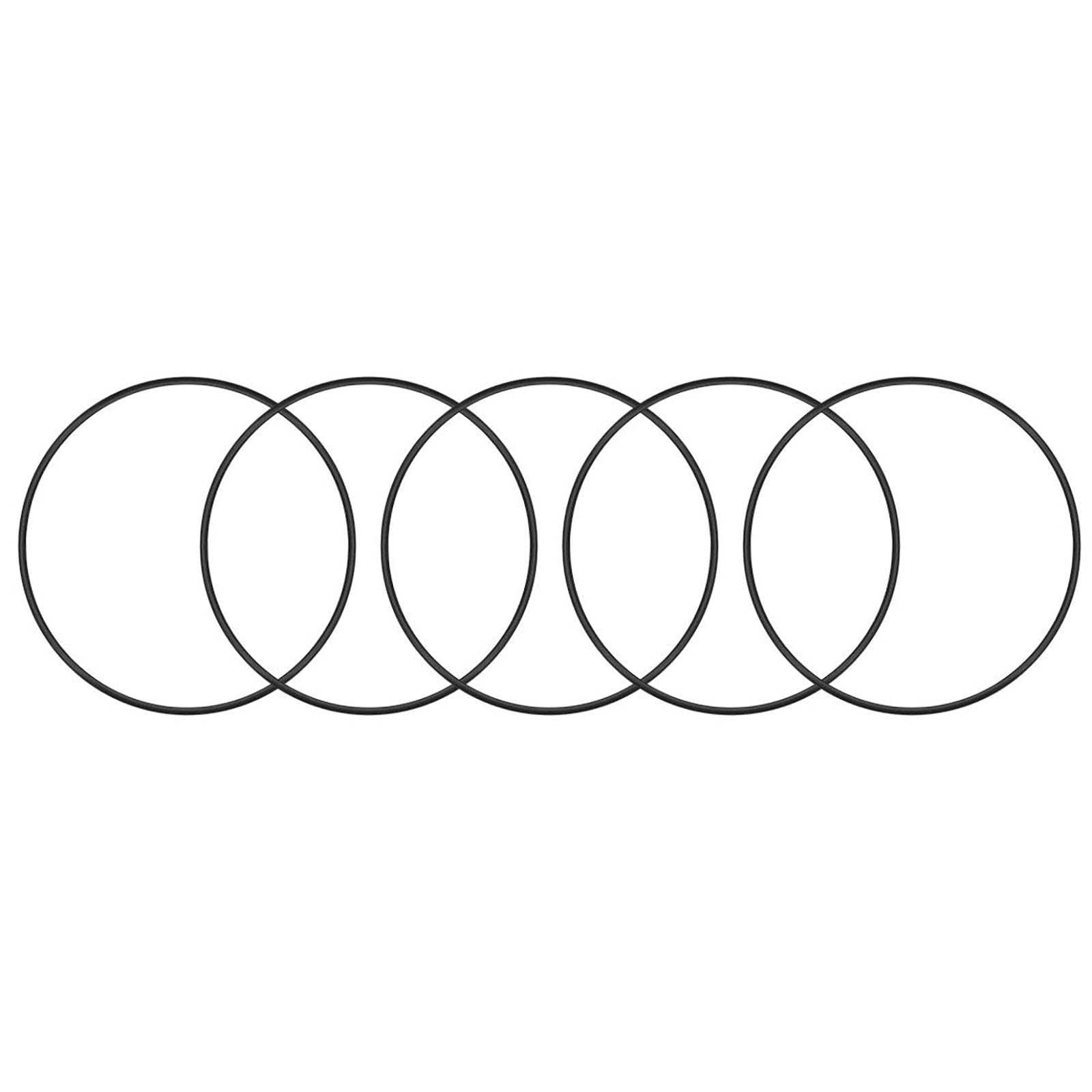 TA-VIGOR 5Pcs Nitrile Rubber O-Rings, 130mm OD 123.8mm ID 3.1mm Width Rubber Washers Spacer O-Rings Gasket kit, Metric Sealing Gasket for Hose, Faucet, Automotive, Plumbing