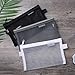 BoomYou 3 Pieces Zipper File Bags Organizer Mesh Zipper Pencil Case Storage Holder Transparent Paper Document Pouches for Office School, Business Receipts, Newspaper, Magazine (Large)