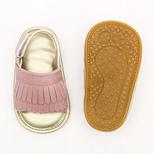 image for KOSHINE Baby Sandal Tassels Summer Lace-up Toddler Gladiator Shoes 0 6