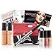 Luminess Air Red & Black Legend Airbrush System with 5-Piece Silk 4-IN-1 Deluxe Airbrush Foundation & Cosmetic Starter Kit, Fair