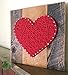 Large Red string art wooden heart sign for Father's Day, Weddings, Anniversaries ,Birthdays, Valentine's Day, Christmas, new babies, house warming and just because.