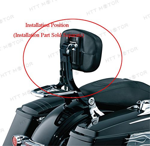 XKMT-Multi Purpose Adjustable Driver Passenger Backrest Rack Compatible With Touring Softail [B072BHSBYJ] - Thumbnail 4