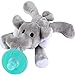Evedy Pacifier Holder,Stuffed Elephant Pacifiers Baby Toys With Silicone Binky Teething Soother