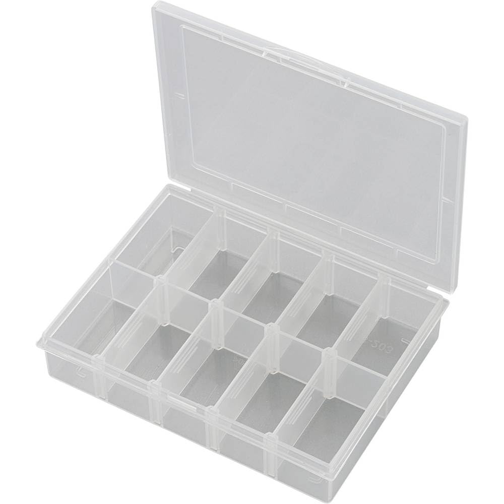 TRU COMPONENTS 1565066 EKB-203 Assortment Box 139 x 95 x 25 mm Number of Compartments: 10 Variable Bottom