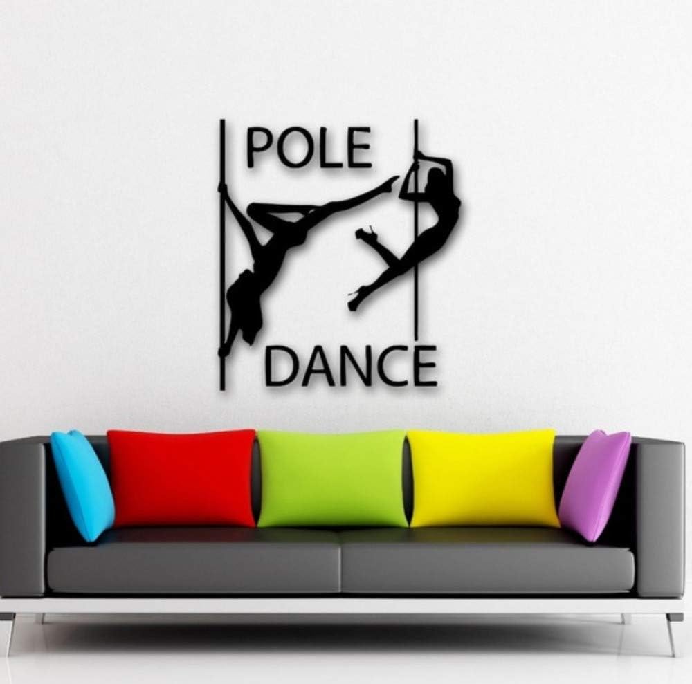 Removable Vinyl Decal Pole Dance Girls Dance Wall Sticker Art Home Decoration Wallpaper Living Room Decor Mural 57X65Cm