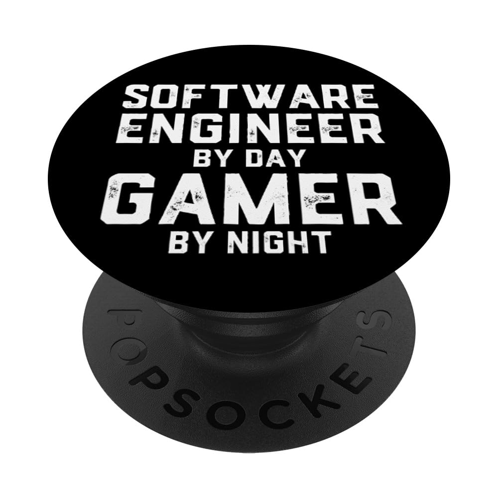 Software Engineer By Day Gamer By Night Coding Game Dev PopSockets Adhesive PopGrip