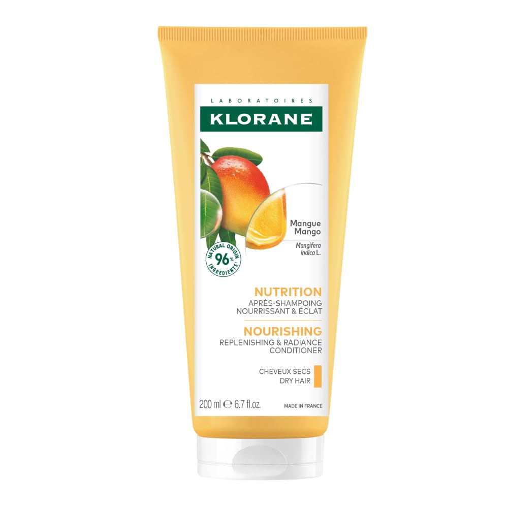 Klorane Mango Conditioner – Dry Hair – Vegan* – 1x 200ml Bottle