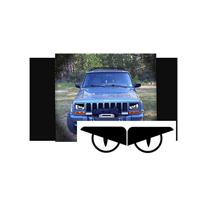 Buy Angry Eyes Snake Eyes Headlight Decal L & R set Online at desertcart UAE