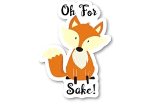FUNPOPSTICKERS Oh for Fox Sake Sticker Funny Fox Stickers - 3 Pack - Set of 2.5, 3 and 4 Inch Vinyl Laptop Stickers - for Laptop, Phone, Water Bottle, Car & More Decal (3 Pack) S214424-3Pack