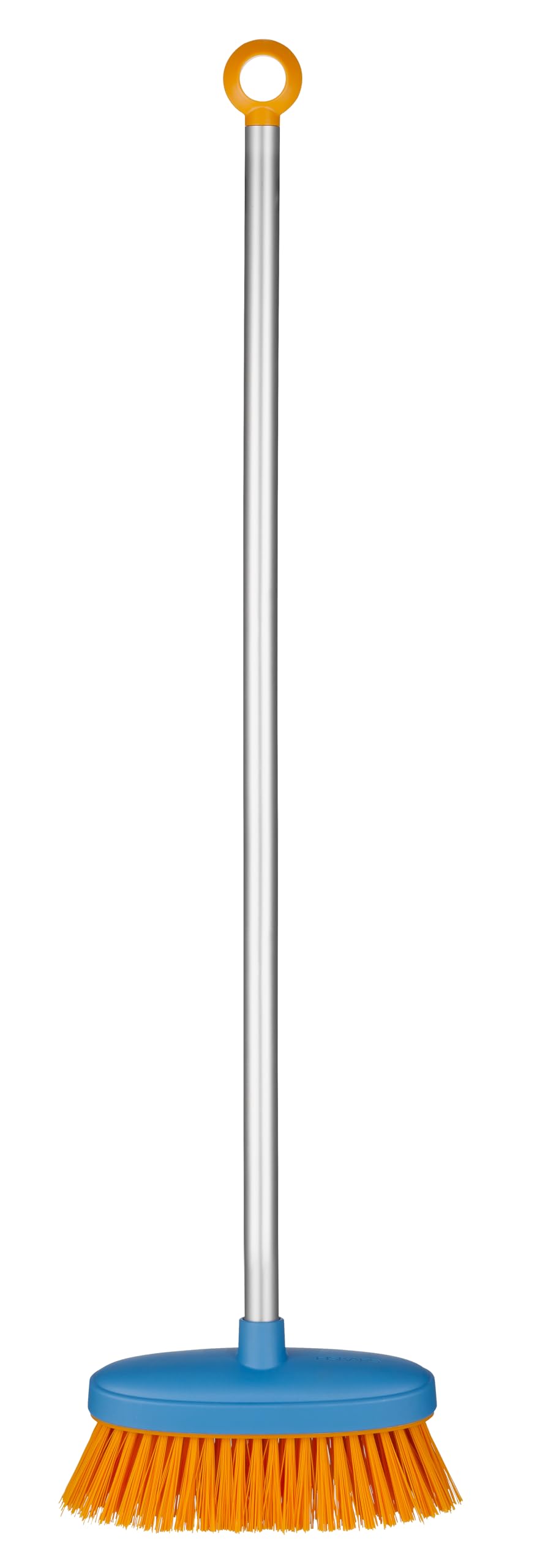 Fiskars My First Fiskars Broom, For Children, Length: 80 cm, Synthetic Bristles/Aluminium Handle, Blue/Orange, 1001418
