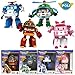 [Academy] 4 pcs Cute Robocar Poli Ambe Roy Helly Robot Transformers Toys Kids Educational