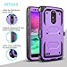 LG Stylo 3 Case, LG Stylus 3 Case, LG Stylo 3 Plus 2017 Case, Venoro Heavy Duty Shockproof Protection Case Cover with Swivel Belt Clip and Kickstand for LG LS777 / MP450 / M430 (Light Purple)