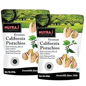 Nutraj California Roasted & Salted Inshell Pistachios 500g (2 x 250g) | Salted Pista | Crunchy & Healthy | Healthy…
