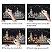 Scratch & Sketch Art Paper(A4) for Kids & Adults, Rainbow Painting Night View Scratchboard, Art&Craft, Engraving Art Set: 4 Sheets Scratch Cards & Scratch Drawing Pen, Clean Brush (Colorful Fireworks)