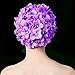 Tinksky Floral Swim Cap Hat Bathing Swimming Shower Caps Petal Stylish for Women Purple, Free Size