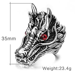 Men's Gothic Stainless Steel Band Rings Silver