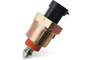 cerfioo 1 PC Car Idle Motor, Fuel Injection Injector Idle Air Control Valve, Replacement OEM No. 17089062 AC102 17089062 AC1 17111281 17111286 Parts, Compatible with Cadillac Chevrolet (Black & Gold)